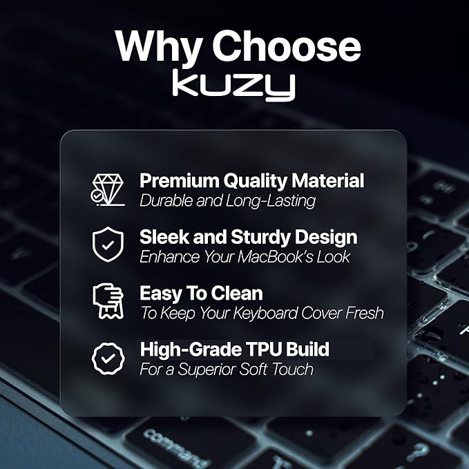 Kuzy Pink Premium MacBook Pro 14 inch Keyboard Cover M4 16" 2025 2024 2023 M3 M2 M1 Pro Max - MacBook Air 13 inch Keyboard Cover 15" M4 - A3240 A3241 A3401 A3403 A3114 A3113 - US Layout TPU, Pink