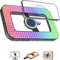 Double-Sided Magnetic Phone Ring Light with Mini Tripod Stand,448 LED 6000mAh Rechargeable RGB Selfie Light for iPhone,Handheld Stabilizer with Light for Magsafe/Phones/Video Recording/Makeup/Photos