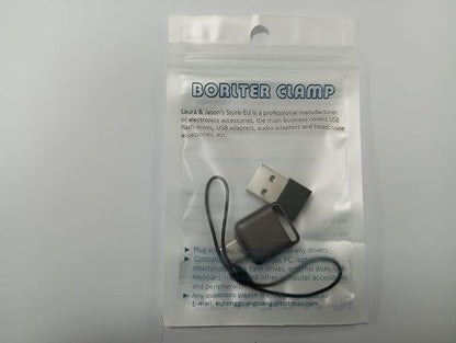 Micro SD Card Reader, BORLTER CLAMP TF Card Reader USB C 3.0 to TF/Micro SD with Type C to Type A Adapter for MacBook, Laptop, Android Phone, Grey