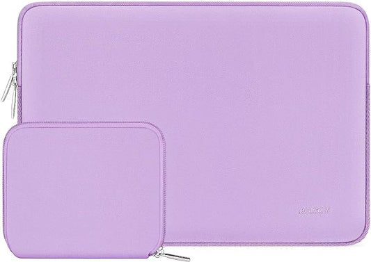 MOSISO Laptop Case 15 inch, 15 inch Laptop Sleeve Bag Compatible with MacBook Air 15 M4 A3241 M3 A3114 M2 A2941 2025 2024 2023, Dell XPS 15, Neoprene Computer Sleeve Bag with Small Case, Purple