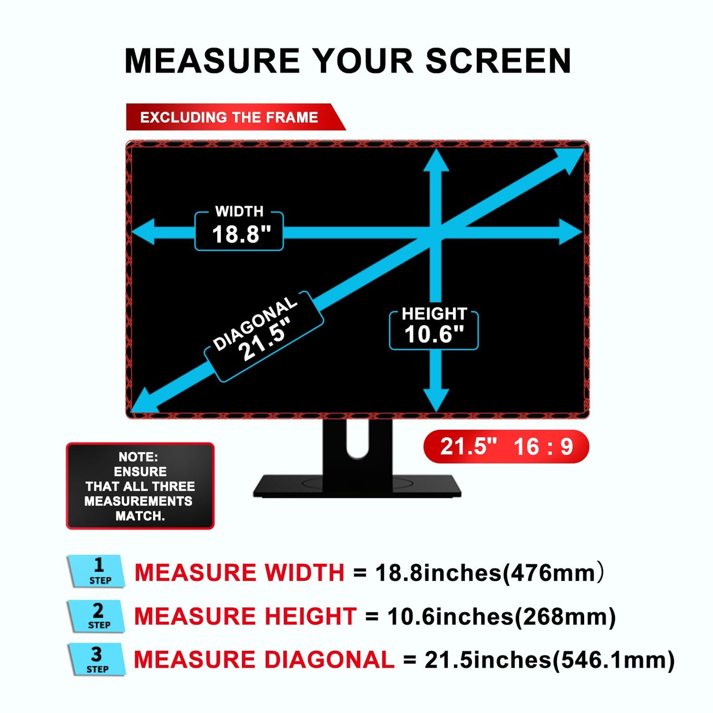2-PACK 21.5 inch Computer Privacy Screen Filter Suitable for 16:9 Aspect Ratio Widescreen Monitor - Blue Light Filter- Anti-Glare & Anti-Scratch Protector Film ([2-Pack] 21.5" Widescreen (16:9))