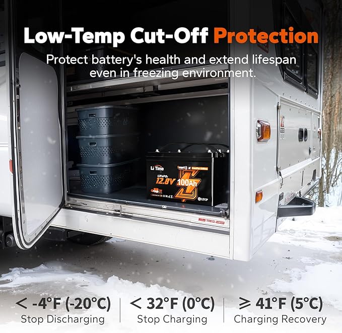 LiTime 12V 100Ah LiFePO4 Group 31 Battery, Compatible with Victron, Built-in 100A BMS & Bluetooth, Low-Temperature Protection, CAN/RS485 Communication, Ideal for Trolling Motors, Marine, RV (3Pack)