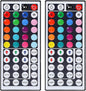 44 Key RGB LED Strip Light Remote Controller, IR Remote Controller Replacement for SMD 5050 3528 2835 RGB LED Light Strip Lights (2 Pack)