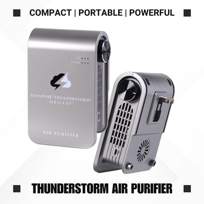 EdenPURE® Thunderstorm® Oxileaf® III Air Purifier Odor Remover with Plasma and Ozone Settings, Small, Grey