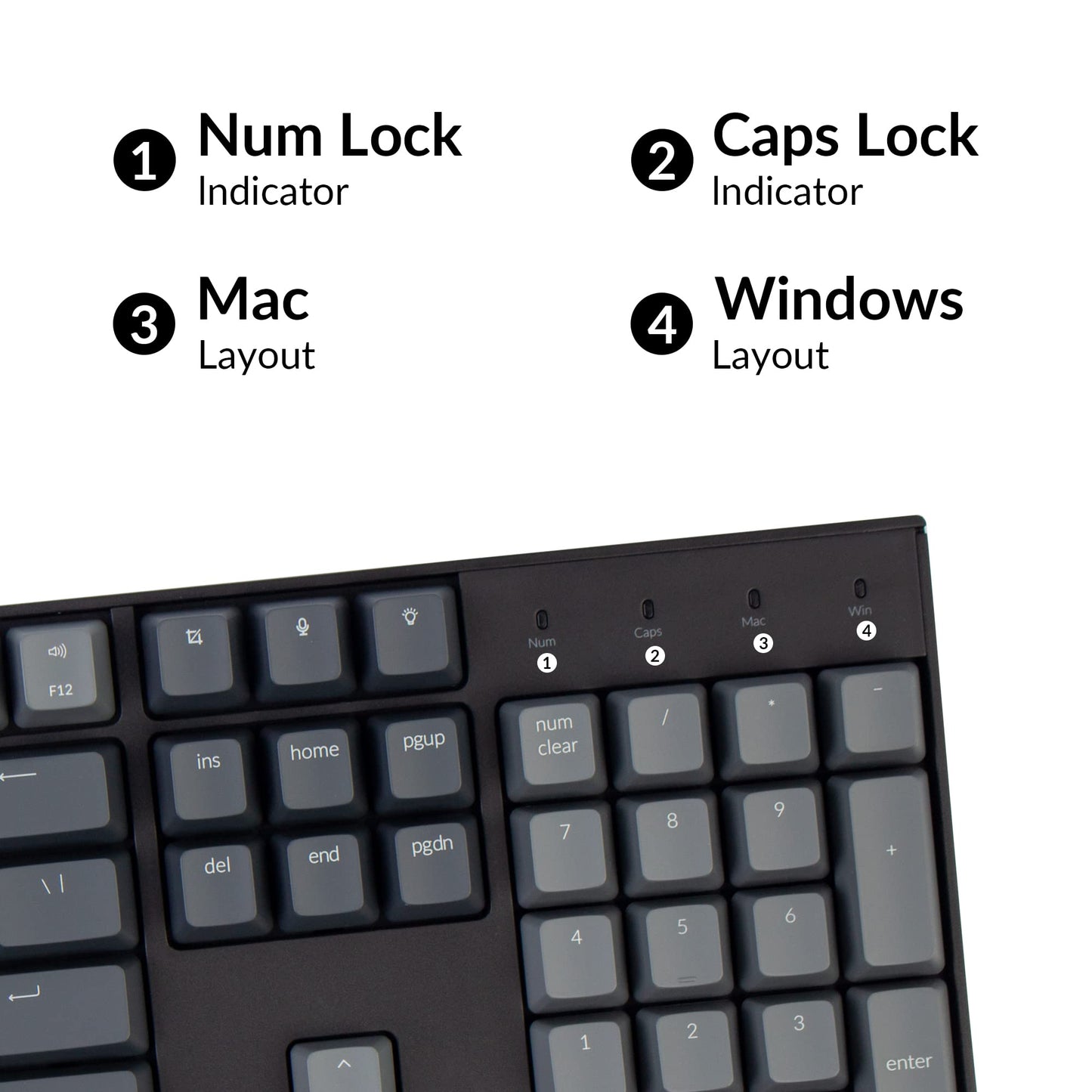 Keychron K10 Full Size Layout White LED Backlit Hot-Swappable Mechanical Keyboard for Mac Windows, Multitasking 104-Key Bluetooth Wireless/USB Wired Computer Keyboard with Keychron Super Brown Switch