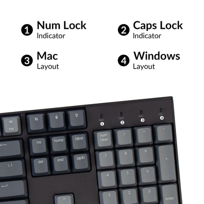 Keychron K10 Full Size Layout White LED Backlit Hot-Swappable Mechanical Keyboard for Mac Windows, Multitasking 104-Key Bluetooth Wireless/USB Wired Computer Keyboard with Keychron Super Brown Switch