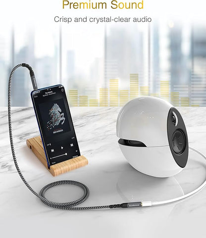 BlueRigger Headphone Extension Cable (40FT, 24K Gold Plated Jack, Hi-Fi Sound, 3.5mm Male to Female Stereo Audio Cable) – Aux Cord for iPod, Laptops, Smartphones, Speakers, Tablets, Home Car Stereo