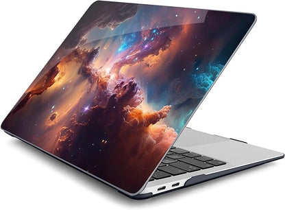 Batianda Case for M1 MacBook Air 13 Inch Model A2337 A2179 A1932 2021 2020 2019 Release,3D Painted Creative Series Design Hard Shell with Keyboard Cover & Screen Protector, Nebula
