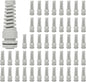 LeMotech 50Pcs NPT 1/2" IP68 Waterproof Cable Gland Flex Spiral Strain Relief Grey Nylon Joint with Gaskets for 6-12mm Wire Thread