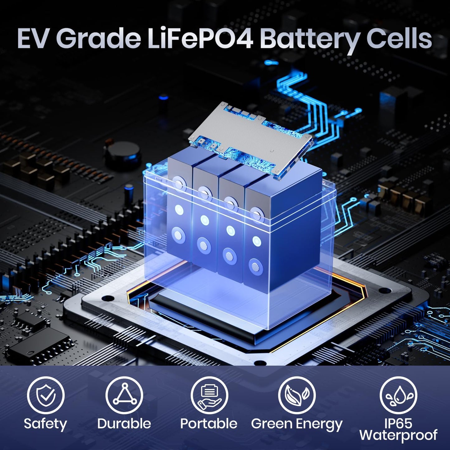 12V 100Ah RV LiFePO4 Battery Group 24, Timeusb 12.8Volt Lithium Battery with 100A BMS, Up to 15000 Deep Cycle Battery for RV Camper, Solar, Trolling Motor, Marine, Travel Trailer, Energy Storage