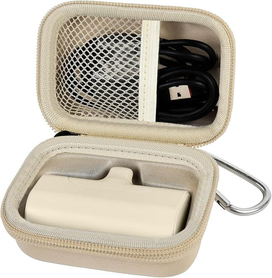 Portable Charger Power Bank Case for Swyop/for Feob/for Charmast/for JEJILL/for LanLuk/for VEGER/for iWALK/for Taegila/for Kuulaa and More Small Charging Battery Pack - Bag Only (Beige)