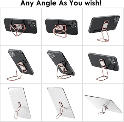 Phone Ring Holder Finger Kickstand, 360° Rotation Metal Phone Grip for Magnetic Car Mount Foldable Cell Phone Stand Compatible with Most Smartphones