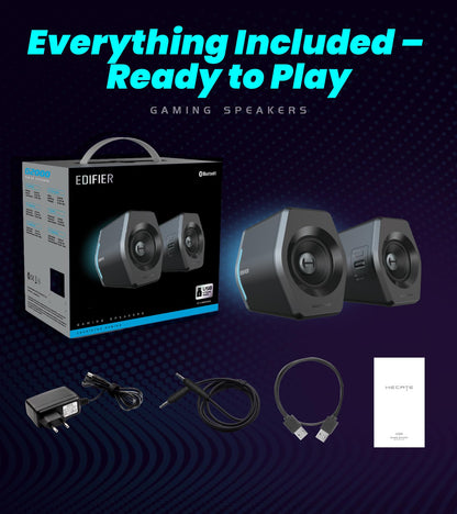 Edifier Hecate RGB Gaming Speakers, 32W Peak Power, Bluetooth, Pink