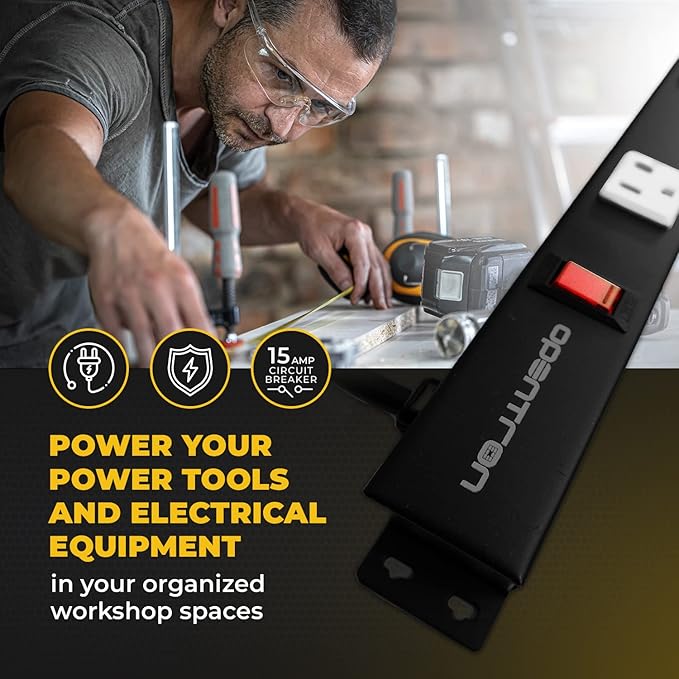 12 Outlets 4 Feet Body Heavy Duty Metal Surge Protector Power Strip (12 outlets 12 feet Power Cord 4 feet Body)