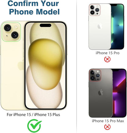 AGVEE 3+3 6 Pack for iPhone 15 6.1" / 15 Plus 6.7" Camera Lens Cover Protector, Metal Ring 9H Tempered HD Glass Camera Cover Protector Film, Yellow