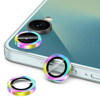 Avocase for Samsung Galaxy Z Flip 7 Camera Lens Protector, Individual Metal Ring Tempered Glass Lens Cover, [Strong Adsorption] Scratch Resistant Ultra-Thin HD Clear Lens Cover, 1 Set-Colorful