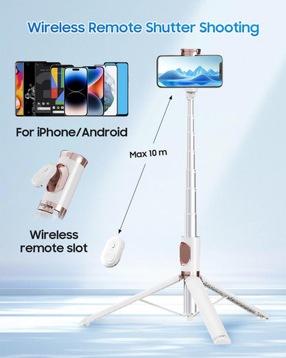 ACKIMA 67" Selfie Stick Tripod with Wireless Remote for iPhone and Android