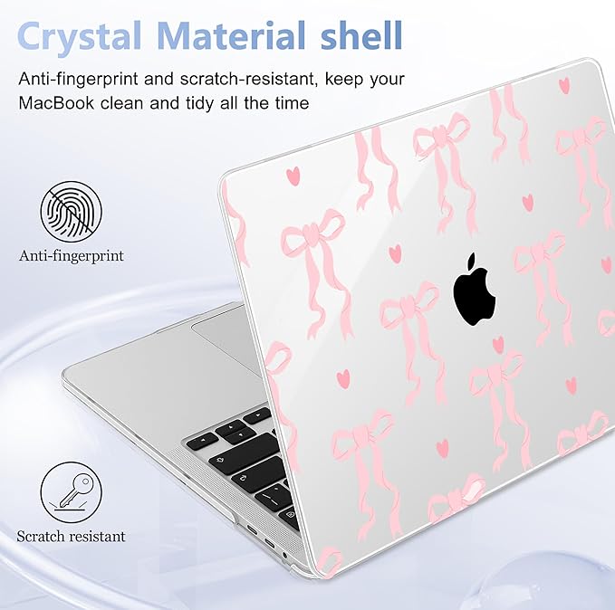 Lepeoac for MacBook Pro 16 inch Case 2019 2020 Release Model A2141, Plastic Hard Shell Cover with Keyboard Cover & Screen Protector for MacBook Pro 16 inch with Touch Bar & Touch ID, Bow