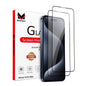MASETECH Screen Protector Tempered Glass Compatible with Apple iPhone 15 Pro Max (2 Pack)