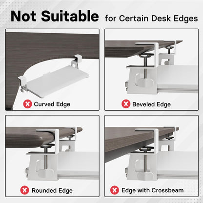 BONTEC Under Desk Keyboard Tray, Pull-Out Keyboard & Mouse Platform