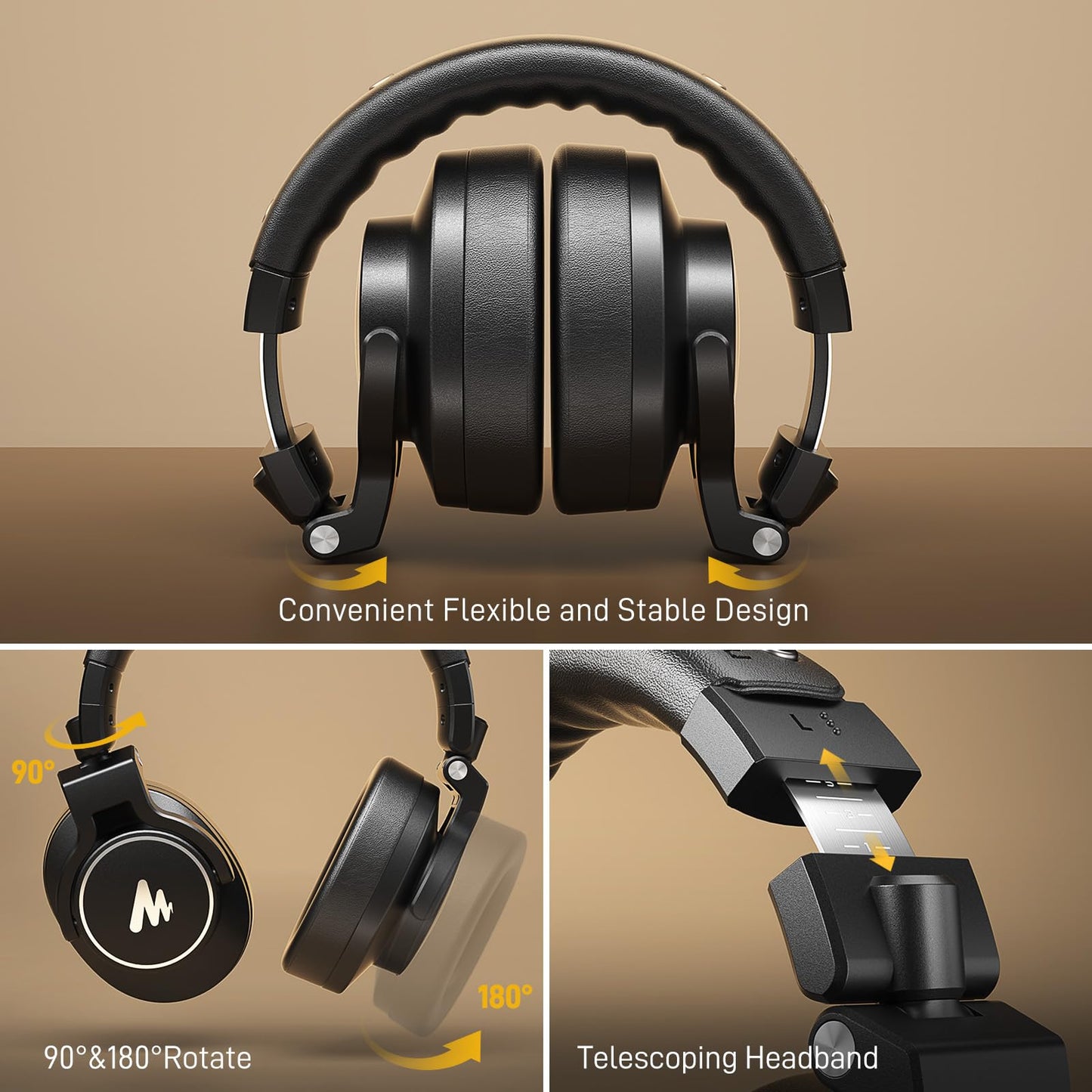 MAONO MH700 Wired Studio Headphone for Podcast Recording DJ Mixing Monitor