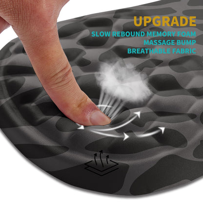 Hokafenle Ergonomic Mouse Pad Wrist Support, Wrist Rest Mousepad for Carpal Tunnel Pain Relief with Integrated Memory Foam Slope Massage Bulge (11.8x7.9 inch,Black Leopard