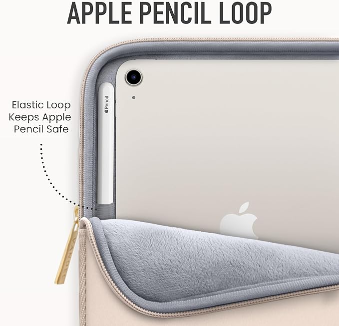 Vandel 9-11 Inch Tablet Sleeve, iPad Sleeve 11 inch Travel Pouch, Fits iPad Pro 11 Inch M4/ 10th Generation 10.9, 9/8th Gen 10.2/ Air 11" 5/4/3 10.9"/10.5", Pro 11 M2, Tab S8/S9