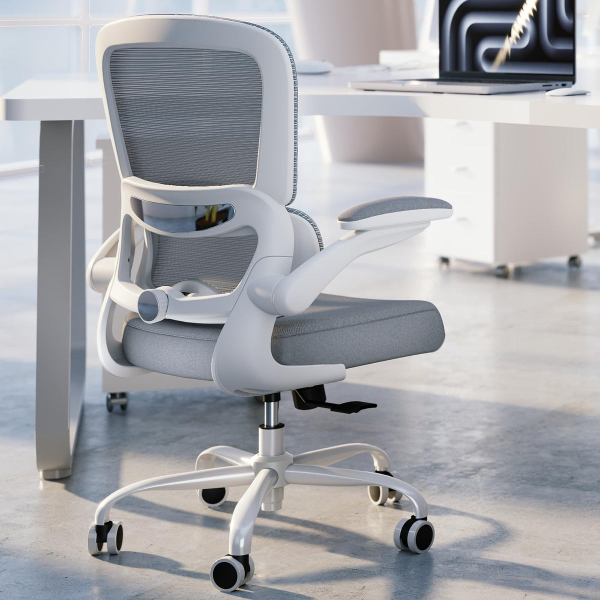 TRALT Office Chair - Ergonomic Desk Chair with Adjustable Lumbar Support, Mesh Computer Chair, Executive Chair for Home Office Comfortable Lumbar Support (1, Deep Blue)