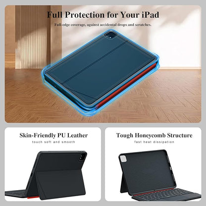 Keyboard Case for iPad Air 11 inch M3 M2 (2025 2024)&Pro 11,Magnetic Detachable iPad A16 11th/10th Keyboard,Trackpad,Backlit,Quiet Typing,Full Protection for iPad Air 5th/4th Gen 10.9 inch (Black)
