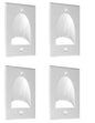 BestMounts - 12 Pack Inner Nose Behind Wall Cable Management TV Cord Hider for Wall Mounted TV - Single Gang Low Voltage Recessed Wall Plates Cable Pass Through for Wires, HDTV, HDMI (White)
