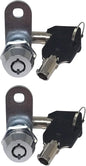 Admiral Locks Tubular Cam Lock, Keyed Alike Removable Key RV Compartment Storage Lock Cabinet Locks (Chrome Pack of 2, 5/8" 180°)