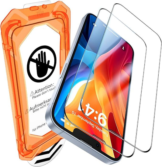 UniqueMe 2 Packs Screen Protector for iPhone 16e / 13/13 Pro/ 14