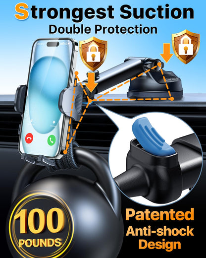 HTU 2026 Ultimate Best【True Military-Grade & Safety Cert】 Car Phone Holder