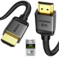 Silkland Certified HDMI 2.1 Cable 2-Pack 6.6FT, 48Gbps 10K HDR Braided Cord