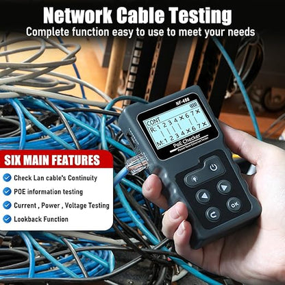 NOYAFA NF-488 RJ45 Network Cable Tester POE Ethernet Power Detector Tool