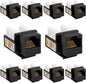 Cmple - 10 Pack Cat6 Keystone Jack Insert Punch Down RJ45 Connectors RJ45 90 Degree Female for Wall Plates, Patch Panels, Patch Cables, Ethernet Cables - Black