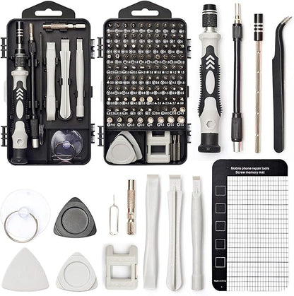 Precision Screwdriver Set, SHARDEN 122 in 1 Electronics Magnetic Repair Tool Kit with Case for Repair Computer, iPhone, PC, Cellphone, Laptop, Nintendo, PS4, Game Console, Watch, Glasses etc (Grey)
