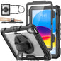 SEYMAC stock Case for iPad (A16) 11th/10th Generation 11''/10.9'' 2025/2022, Full-Body Drop Protection Case with Screen Protector &360° Rotate Hand Strap/Stand, Pink+Black