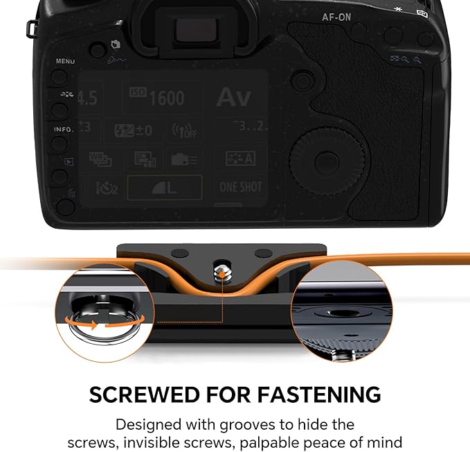 Aluminum Camera Cable Locking Clip - Adjustable USB/HDMI Protector with 1/4-inch Threads, Secure Cable Clip for DSLR Camera Photographer Students (Black)