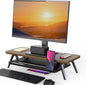 Fenge Monitor Stand, Monitor Stands Riser for Desk, 23.6 Inch Wood Desk Shelf with Storage Organizer and Cable Management for Office Desk Accessories