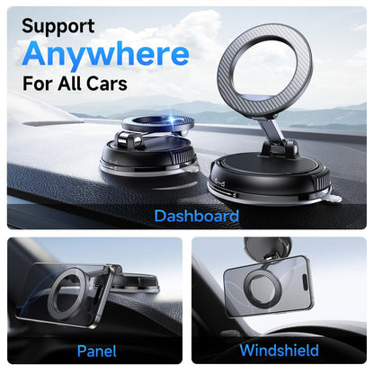 ANDERY Car Phone Holder for Magsafe [78+LBS Strongest Suction & 2400gf Strongest Magnetic] 360° Adjustable Car Phone Mount, Phone Holders for Your Car for iPhone 18-12 Pro Max Air Plus (Carbon Fiber)