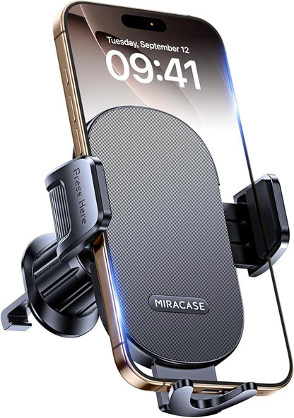 Miracase Phone Holders for Your Car with Metal Hook Clip, Air Vent Cell Phone Stand Car Mount, Universal Automobile Cradle Fit for iPhone Android and All Smartphones, Dark Grey