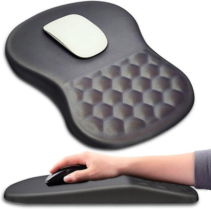 Mouse Pad Wrist Support, Ergonomic Mouse Pad with Massage Dot, Comfortable Computer Mouse Pad for Laptop, Wrist Rest Pain Relief Mousepad with Non-Slip PU Base for Office & Home, 12 x 8 in