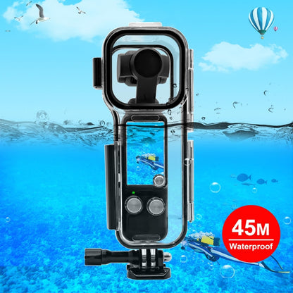 PULUZ Dive Case for DJI Osmo Pocket 3 Waterproof Case PC Protective Shell 45M/147FT Underwater Diving Housing Cover with Accessories for Osmo Pocket 3 Action Camera