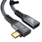 CABLEDECONN USB C 3.2 Gen-2 Extension 1M 3.3FT 90 Degree ElbowThunderbolt 3 240W Fast Charging Cable Male to Female Data Transfer 20Gbps 48V/5A 4K Video Cable Compatible with MacBook