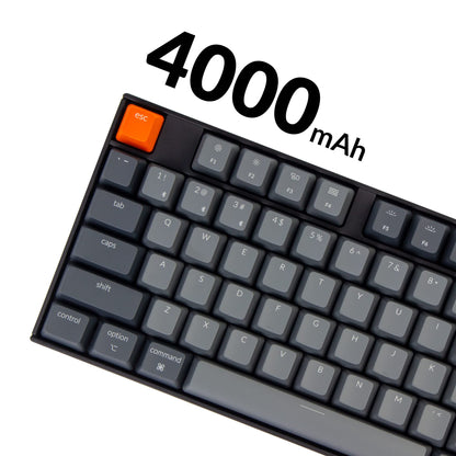 Keychron K10 Full Size Layout White LED Backlit Hot-Swappable Mechanical Keyboard for Mac Windows, Multitasking 104-Key Bluetooth Wireless/USB Wired Computer Keyboard with Keychron Super Brown Switch