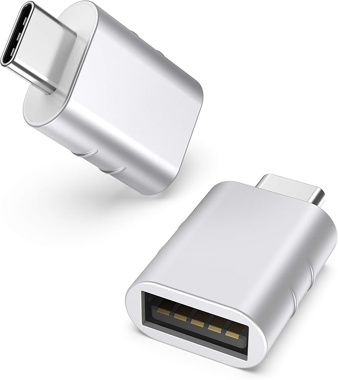 Syntech USB C to USB Adapter(2 Pack), USB-C Male to USB 3.0 Female Adapter Compatible with iPhone 16 Pro Max MacBook Pro Air 2023 iPad mini Pro Surface Pro and Other Type C or Thunderbolt 4/3 Devices