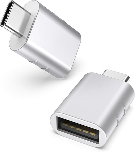 Syntech USB C to USB Adapter(2 Pack), USB-C Male to USB 3.0 Female Adapter Compatible with iPhone 17 Pro Max MacBook Pro Air 2024 iPad mini Pro Surface Pro and Other Type C or Thunderbolt 5/4 Devices