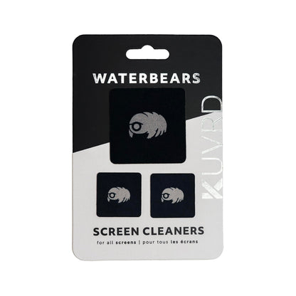 KUVRD Waterbear - Universal Screen Cleaners - Teeny Tiny Cleaning Tools for Your Lenses & Screens - Single Pad Set