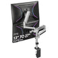 AVLT Dual Stacked Monitor Arm Desk Mount for 13-27" Screens - Silver